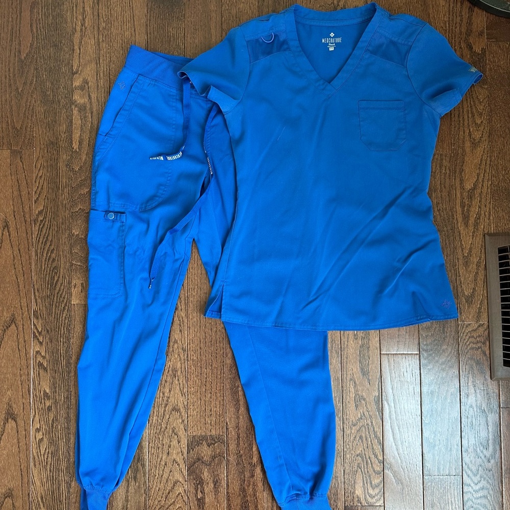 Med Couture Royal Blue Jogger Scrub Set